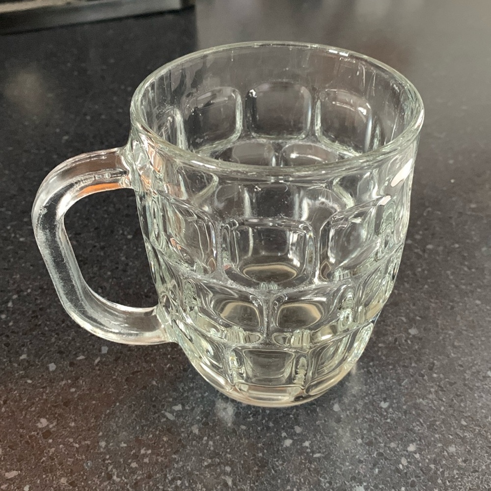 16oz glass beer mug